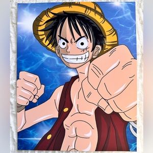 Luffy from One Piece digital art anime print
